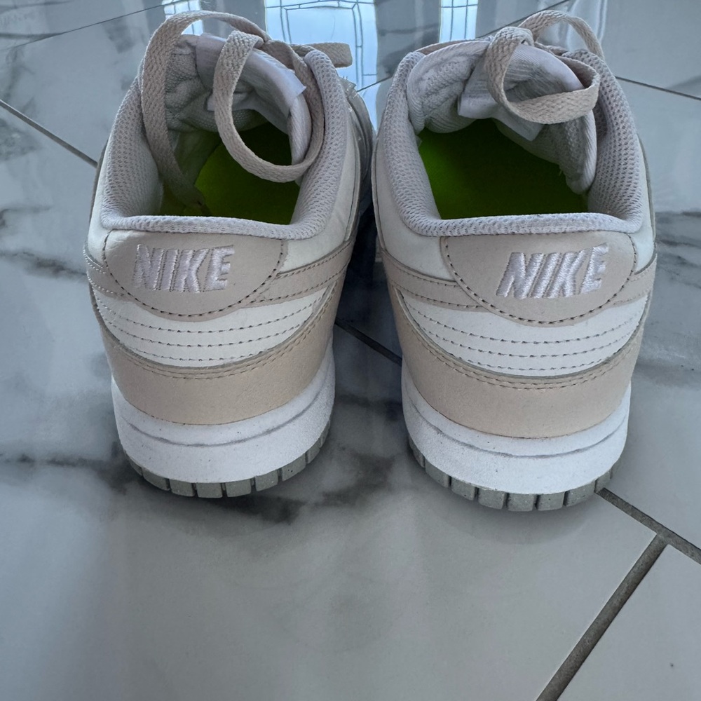 Nike Dunk Low White and Tan Sneakers - Picture 3 of 6